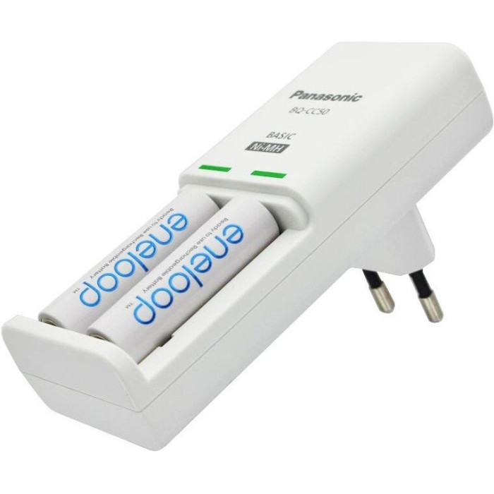 Зарядний пристрій Panasonic K-KJ50MCD20E Compact Charger+ Акумулятор Eneloop NI-MH AA 2000 мАг, 2 шт.