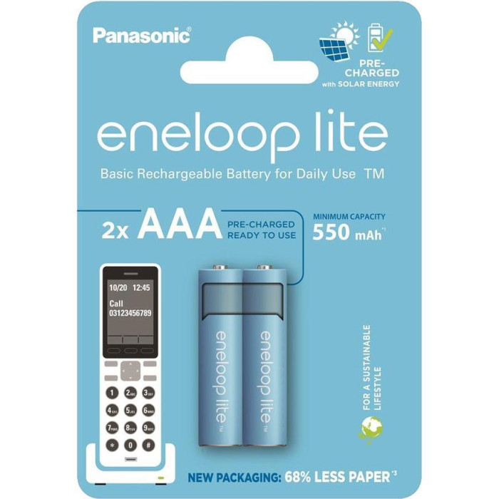 Акумулятор Panasonic Eneloop BK-4LCCE/2DCP NI-MH Lite AAA 550 мАг, 2 шт.