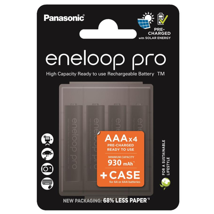 Акумулятор Panasonic BK-4HCDEC4CP Eneloop NI-MH Pro AAA 930 4шт, з кейсом для зберігання