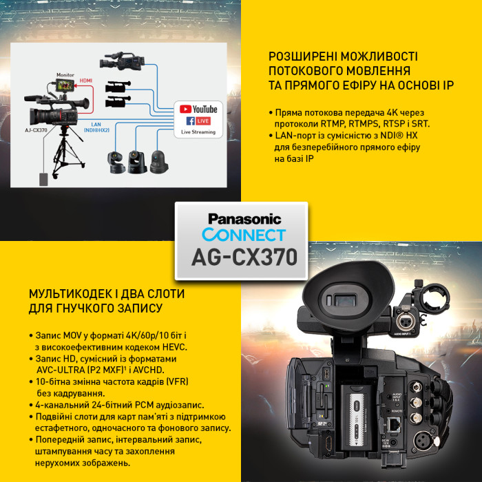 Цифровая Видеокамера Panasonic AG-CX370EJ