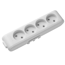 Колодка Panasonic X-tendia на 4 гнізда із захисними шторками сіра (WLTB02402GR-UA1)
