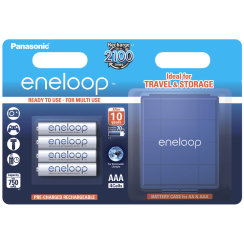 Акумулятор Panasonic BK-4MCDEC4CP Eneloop AAA 800 4BP mAh NI-MH+case