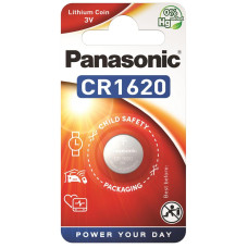 Батарейка Panasonic CR-1620EL/1B літієва CR1620 блістер, 1 шт.