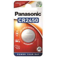 Батарейка Panasonic CR-2450EL/1B літієва CR2450 блістер, 1 шт.