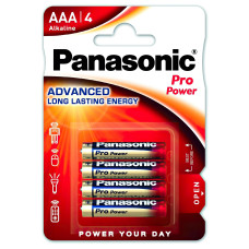 Батарейка Panasonic LR03XEG/4BP PRO POWER лужна AAA блістер, 4 шт.