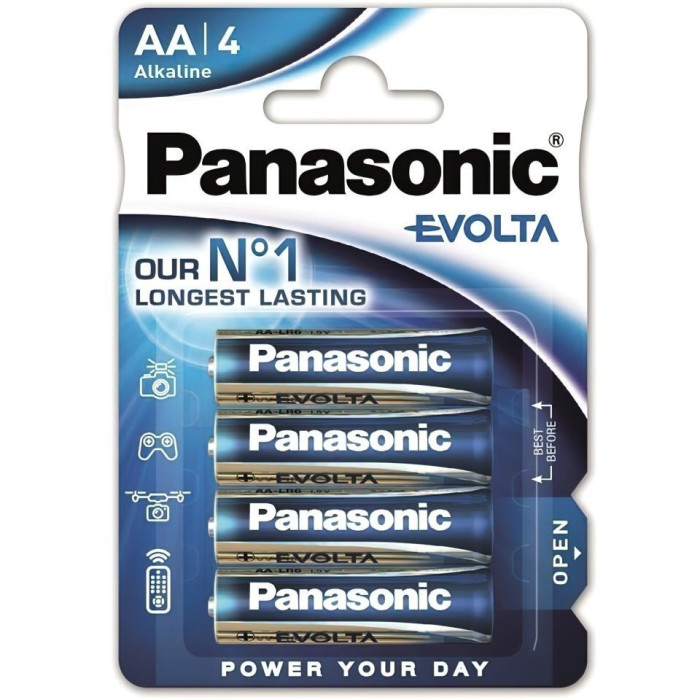 Батарейка Panasonic LR6EGE/4BP EVOLTA лужна AA блістер, 4 шт.