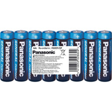 Батарейка Panasonic R6BER/8P GENERAL PURPOSE вугільно-цинкова AA(R6) плівка, 8 шт.