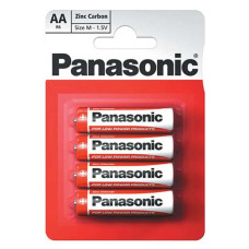 Батарейка Panasonic R6REL/4BPR RED ZINC вугільно-цинкова AA(R6) блістер, 4 шт.