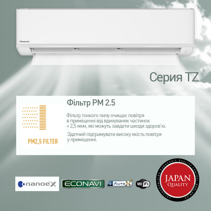 Кондиціонер Panasonic Super Compact Inverter CS-TZ25ZKEW/CU-TZ25ZKE
