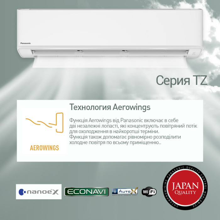 Кондиціонер Panasonic Super Compact Inverter CS-TZ35ZKEW/CU-TZ35ZKE
