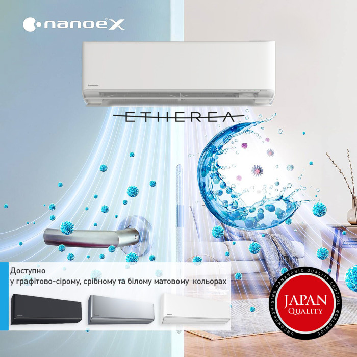 Кондиціонер Panasonic Etherea CS-XZ35ZKEW/CU-Z35ZKE Silver